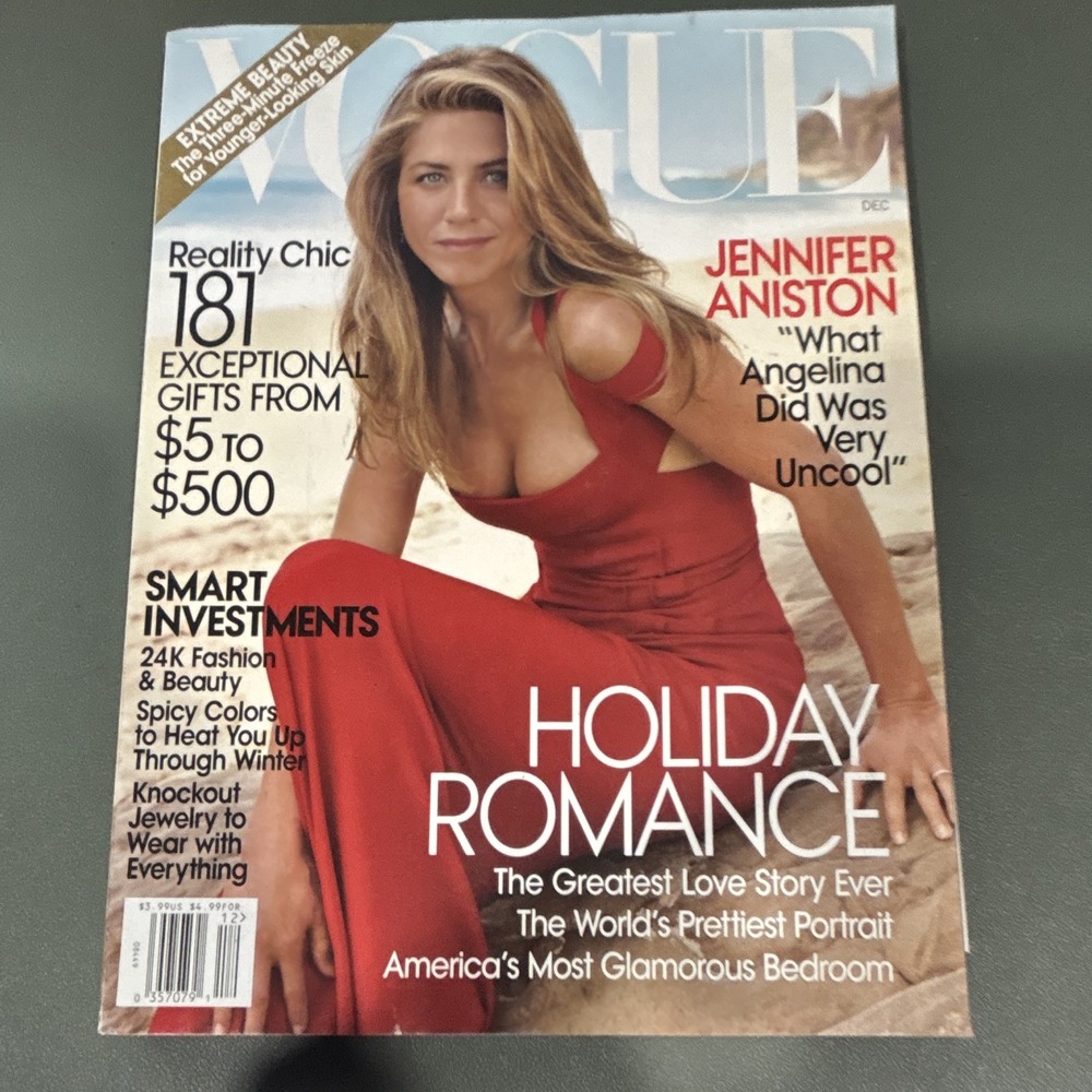 Vogue Magazine December 2006 Issue Jennifer Aniston Cover Illustrated